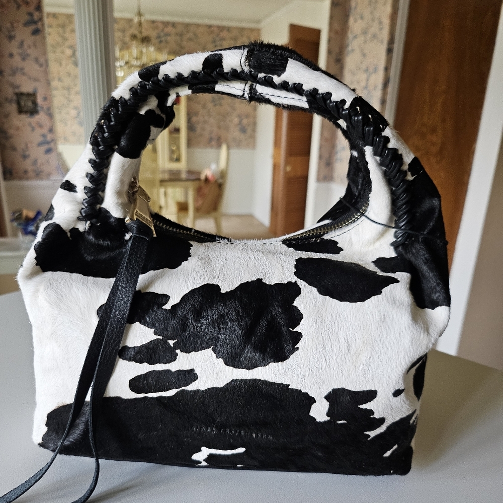 Black and White Cowhide Women's Bag